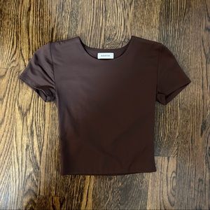 Aritzia Babaton Contour Top Brown Small